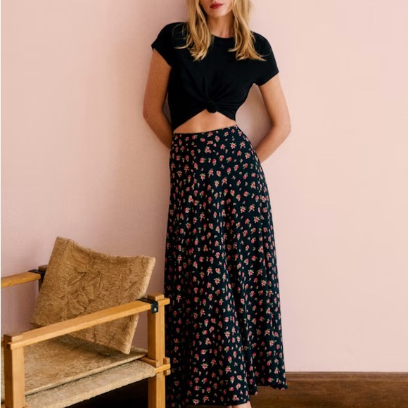 sezane-skirts-sezane-floral-black-maxi-skirt-like-new-poshmark